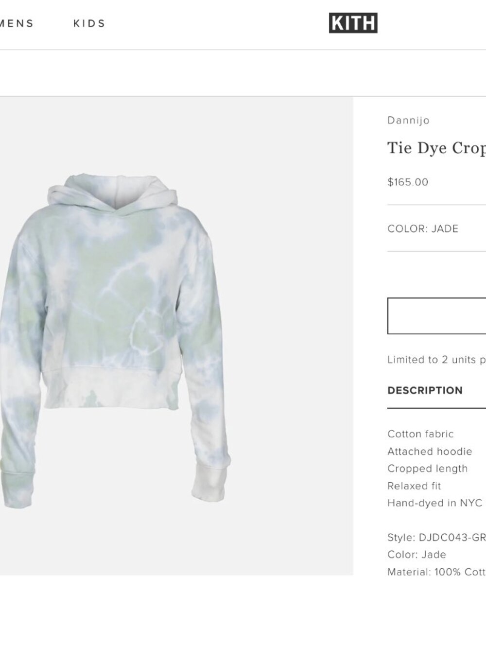 Dannijo Cotton Long Sleeve Hoodie Sweatshirt Kith Revolve in size Small - Picture 6 of 6
